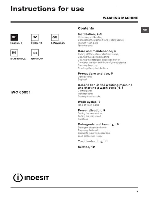 iwc 60851 eco|Indesit IWC 60851 ECO EU : Instruction for Use .